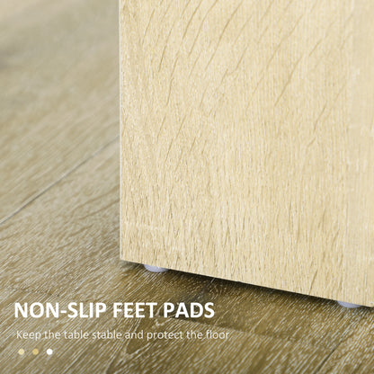 Dining Table for 4-6 | Oak Wood Effect | Triangular Legs | Water Resistant | 120x69x75cm