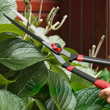 Garden Shears, 63.5 cm Heavy Duty Hedge Shears with Razor-Sharp Blades, Comfort Grip and Tension Adjuster for Hedges, Shrubs and Bushes, Easy Cutting and Trimming