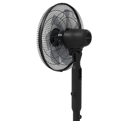 DC Pedestal Fan, 17.5'' Standing Fan w/ 28 Speeds, 3 Modes, 75° Oscillation, 12-Hour Timer, Adjustable Height, Mosquito Repellent Function, Black