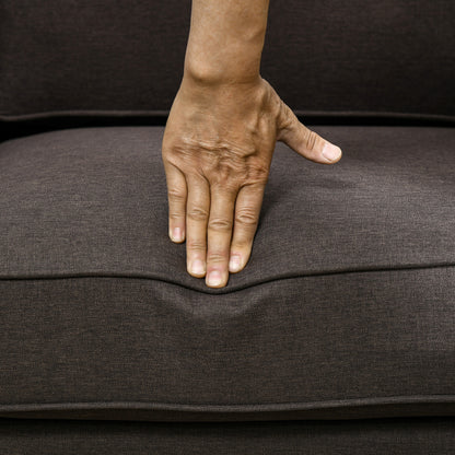 Vintage Retro Style Look Mid-Century Armchair With Pocket Springs - Dark Brown