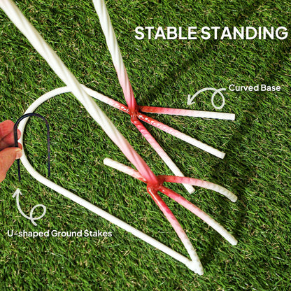 Flamingo Garden Statue Ornament, Metal Bird Art Outdoor Statue, Standing Sculpture Gift with Ground Stakes for Pond Landscape Decoration, Pink