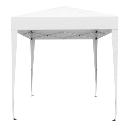 2x2m Pop-Up Gazebo | Oxford Canopy | Powder-Coated Steel Frame | 4 Removable Side Walls | 2 Zipped Walls & 2 Pane Walls | Velcro Attachment | UV & Water-Resistant | Carrying Bag | 2x2x2.45m | White