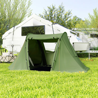 3 Man Camping Waterproof Family Tent with Living Area and 2 Bedrooms, 3000mm with Sewn-in Groundsheet, Portable with Bag for Hiking, Festival