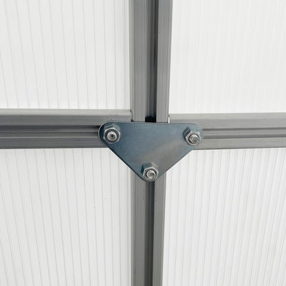 Outsunny 190 x 253 cm Walk-In Polycarbonate Greenhouse - Silver-Tone