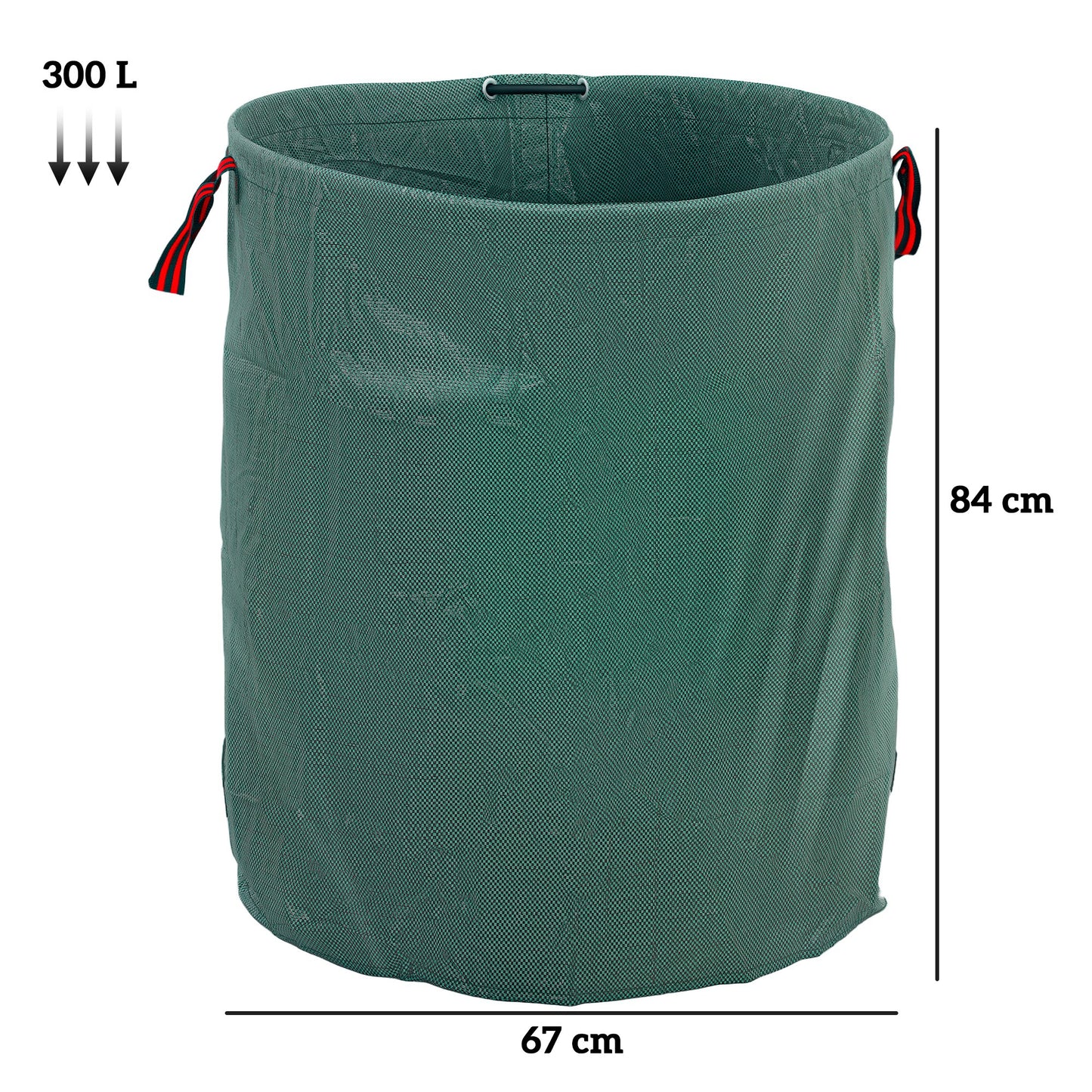 Garden Waste Bags, 300L x 3 Heavy Duty, Foldable and Reusable Garden Sacks W/ Handles for Collecting Waste, Plant Waste Grass and Leaves