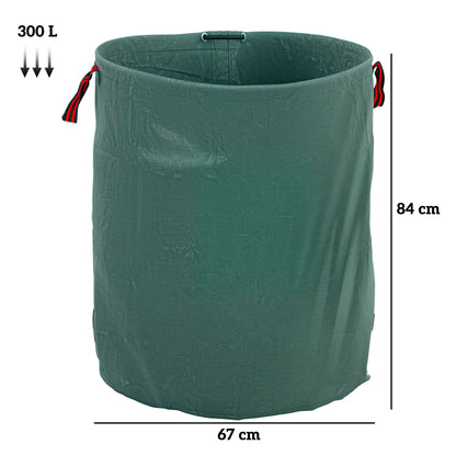 Garden Waste Bags, 300L x 3 Heavy Duty, Foldable and Reusable Garden Sacks W/ Handles for Collecting Waste, Plant Waste Grass and Leaves