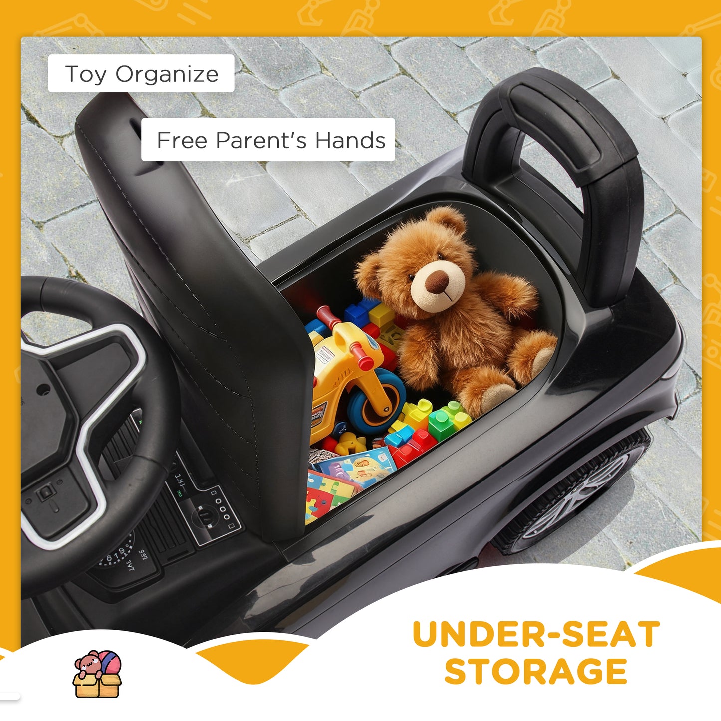 Land Rover Licensed Toddler Ride on Car with Horn, Engine Sounds, Under-Seat Storage, for 18-36 Months