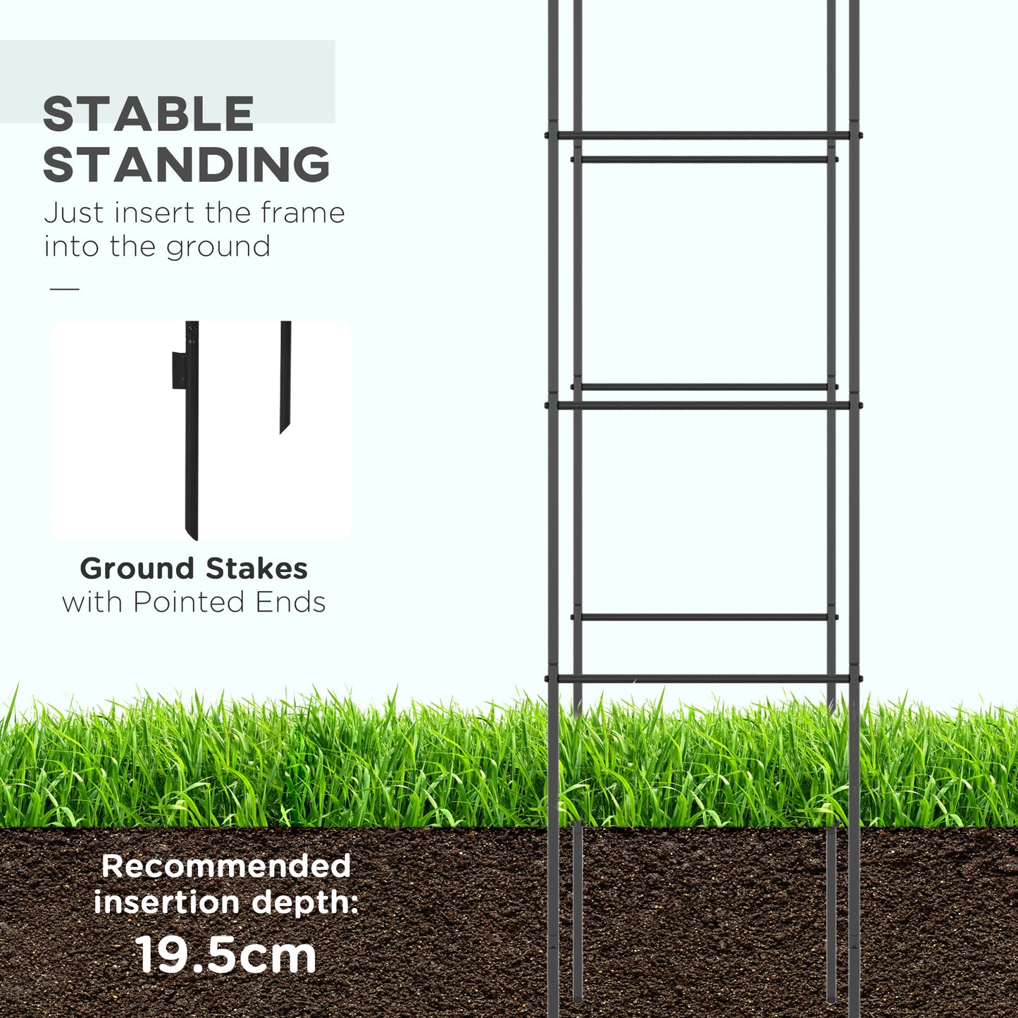 Outdoor Garden Arch, Metal Garden Arbor for Climbing Plants, Roses, Vines, Wedding Arch for Outdoor, Black