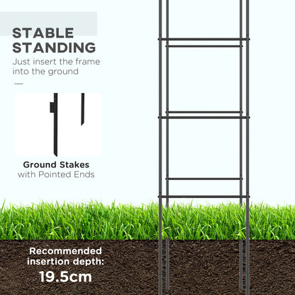 Outdoor Garden Arch, Metal Garden Arbor for Climbing Plants, Roses, Vines, Wedding Arch for Outdoor, Black