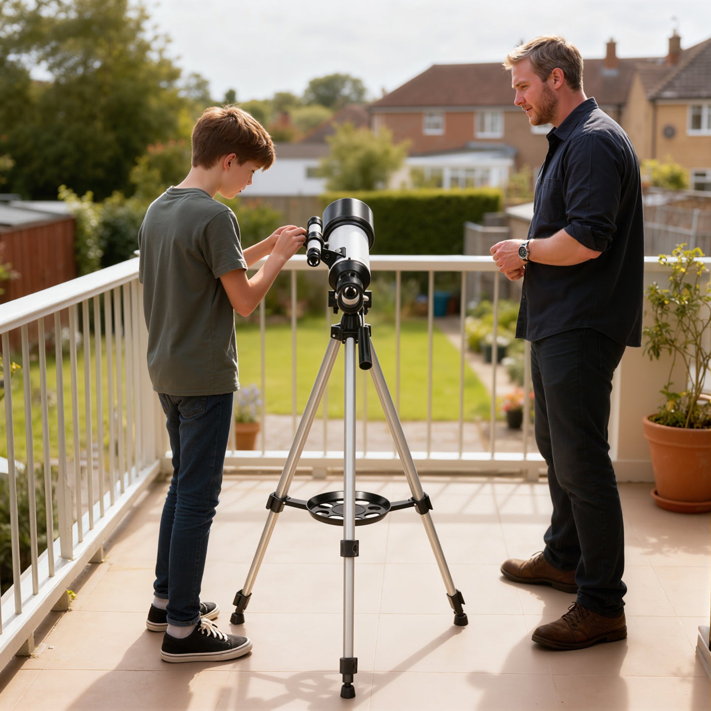 Astronomy Telescope for Adults and Beginners with 70 mm Aperture, Carry Bag, White