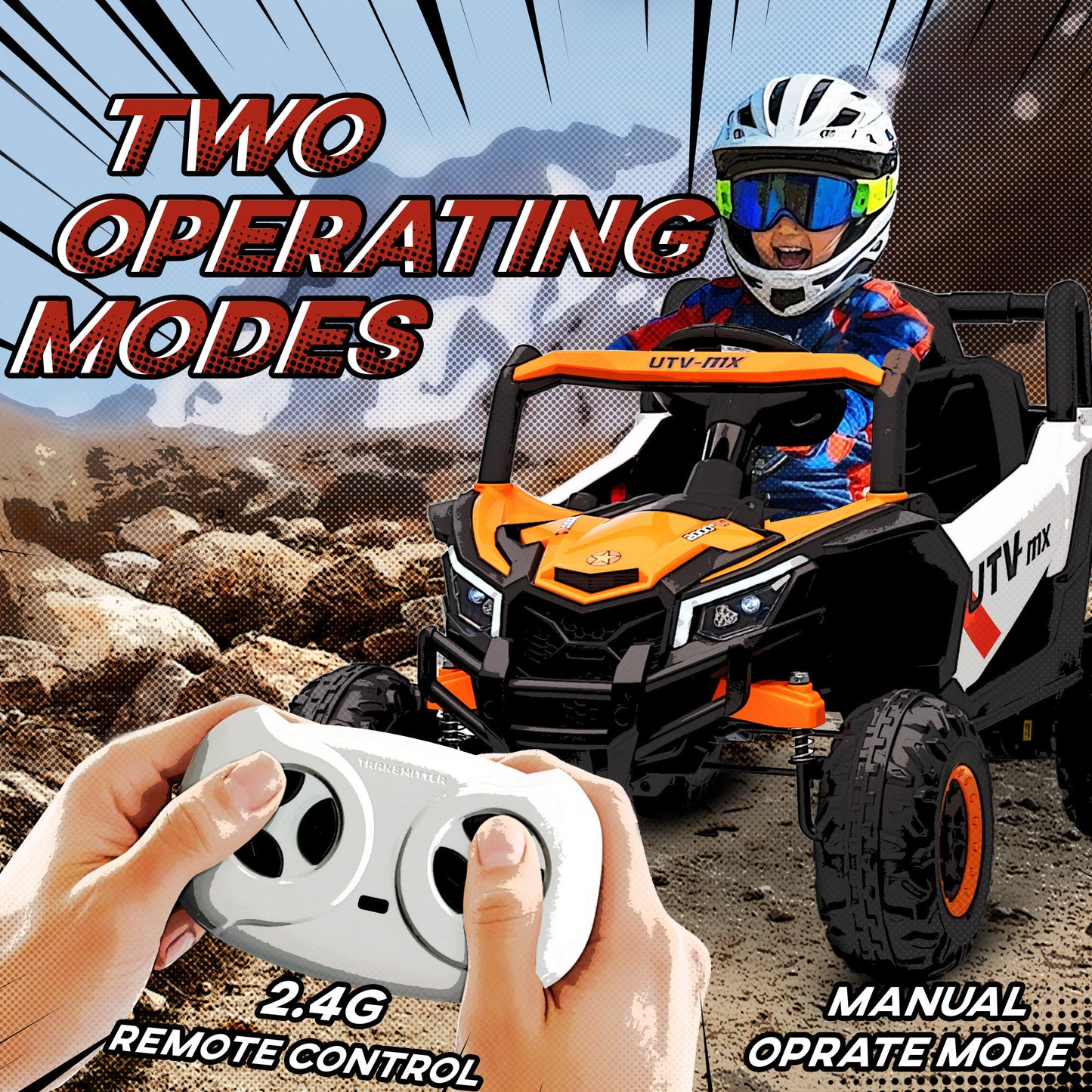 AIYAPLAY 12V Kids Ride On Car with Remote Control, Kids Electric Car with Suspension System, Music, for Ages 3-5 Years