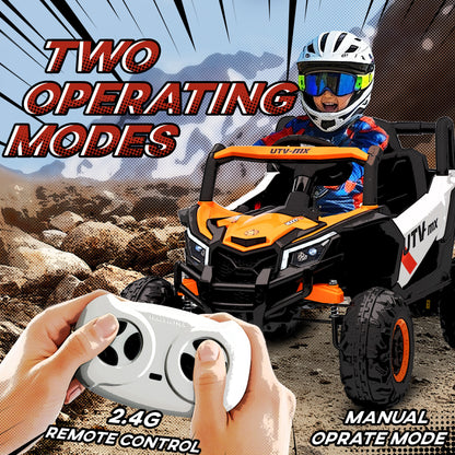 AIYAPLAY 12V Kids Ride On Car with Remote Control, Kids Electric Car with Suspension System, Music, for Ages 3-5 Years