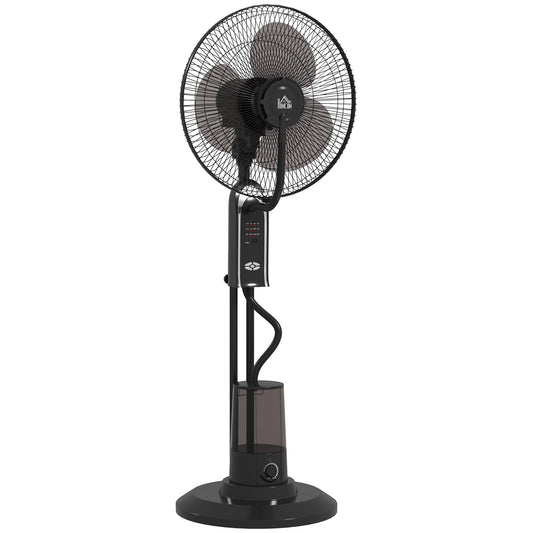 Pedestal Fan with Water Mist Spray, Spray Misting Fan with 70° Oscillation, Tilt Head, 3 Speeds, 3 Modes, Adjustable Mist, 3.2L Water Tank, 120 cm