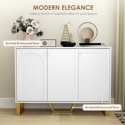 3-Door Sideboard Storage Cabinet - White