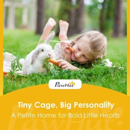 PawHut Wooden Rabbit Hutch, Guinea Pig Hutch with Asphalt Roof, Outdoor Elevated Bunny House for Rabbits, Chinchillas