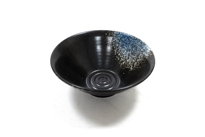 Maison & White Ramen Bowl Set of 2 | Blue-Finish Stoneware, 20cm & 1000ml Each | Wooden Chopsticks & Spoons Included | 2-Year Warranty