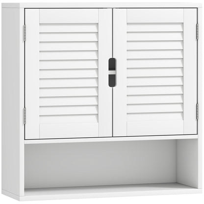 Bathroom Cabinet, Wall Mounted Storage Cabinet with Adjustable Shelves, 60 x 20 x 60 cm