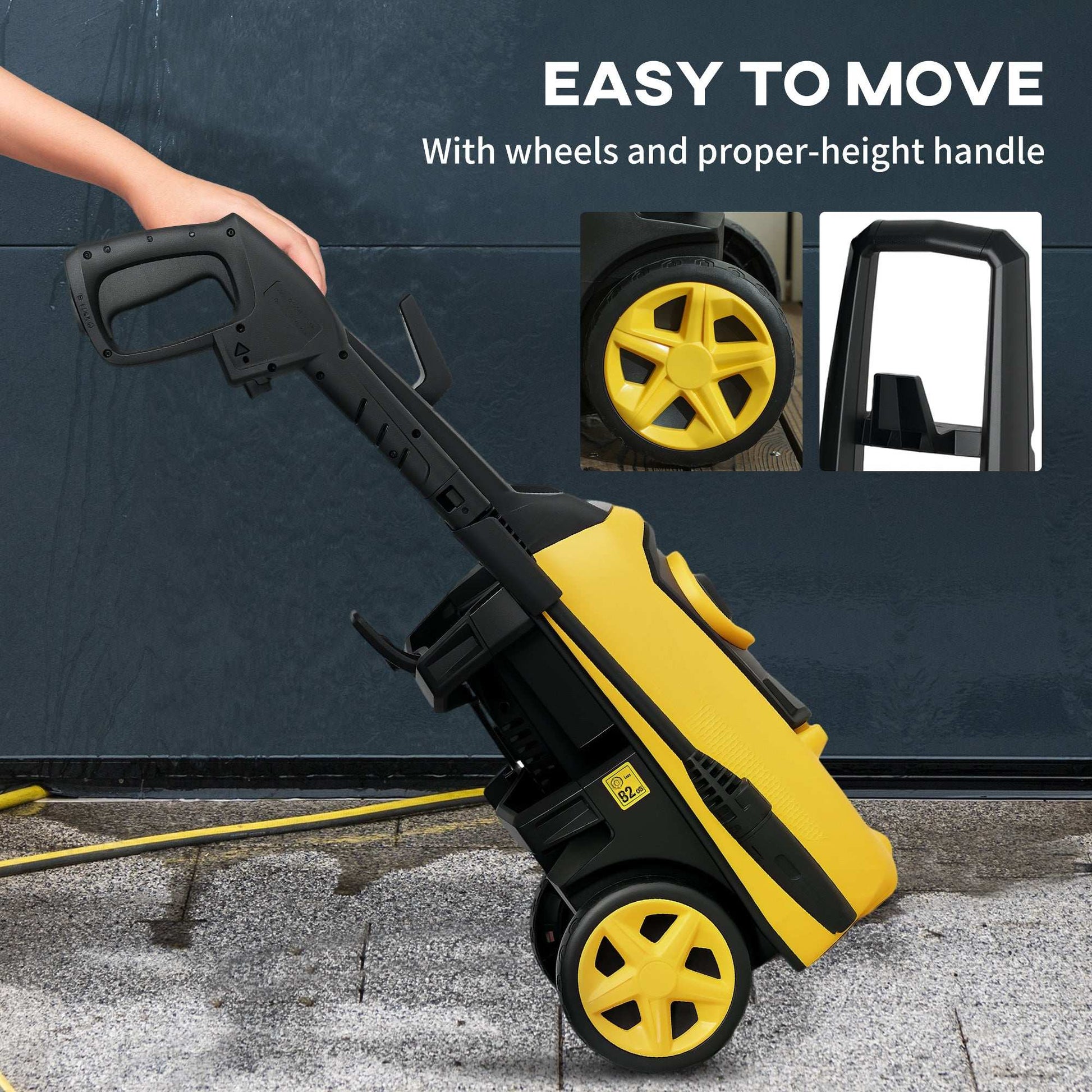 DURHAND 1800W High Pressure Washer, 150 Bar Pressure, 510 L/h Flow, High-Performance Portable Power Washer Jet Wash Cleaner with 6M Hose