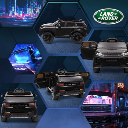 AIYAPLAY Land Rover Discovery Sport Licensed 12V Kids Ride on Car w/ Remote Control, Lights Music Horn, for 3-6 Years Black / White / Pink
