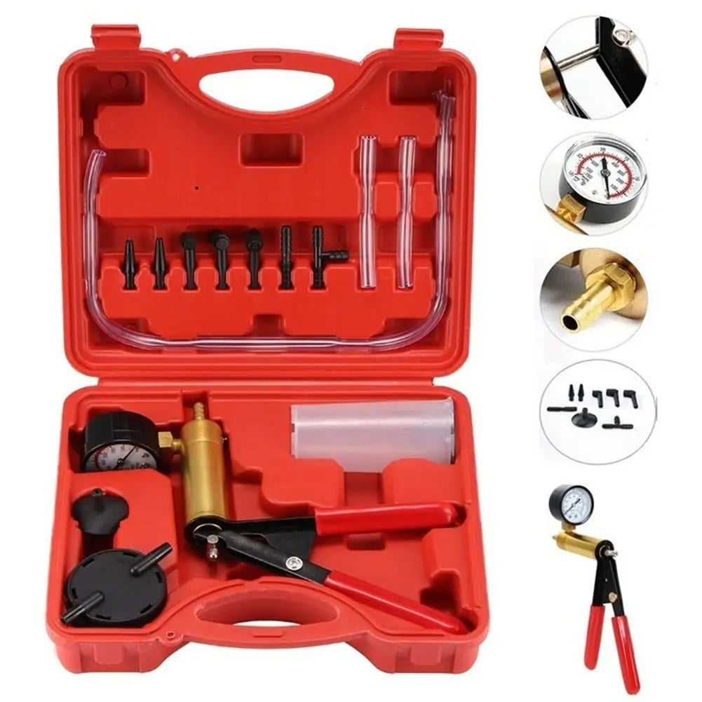 2 in 1 Vacuum Brake Pressure Fluid Pump Car Manual Brake Fluid Bleeder Kit Vehicle Fluid & Oil Change Pump Tool