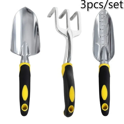 New 4/5Pcs Garden Tool Set Garden Shovel Transplant Trowel Hand Rake Weed Puller Garden Fork Pruning Shear for Planting Weeding