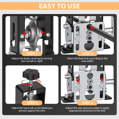 Wire Stripper 2-25Mm Tool Wire Stripper Machine for Hand Crank or Drill Powered Manual Can Be Fixed or Removed Cable Stripper