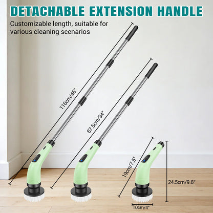 Cordless Cleaning Brush, Cordless Bathroom Scrubber, 2 Speeds & 350RPM Electric Spin Scrubber for Kitchen & Home
