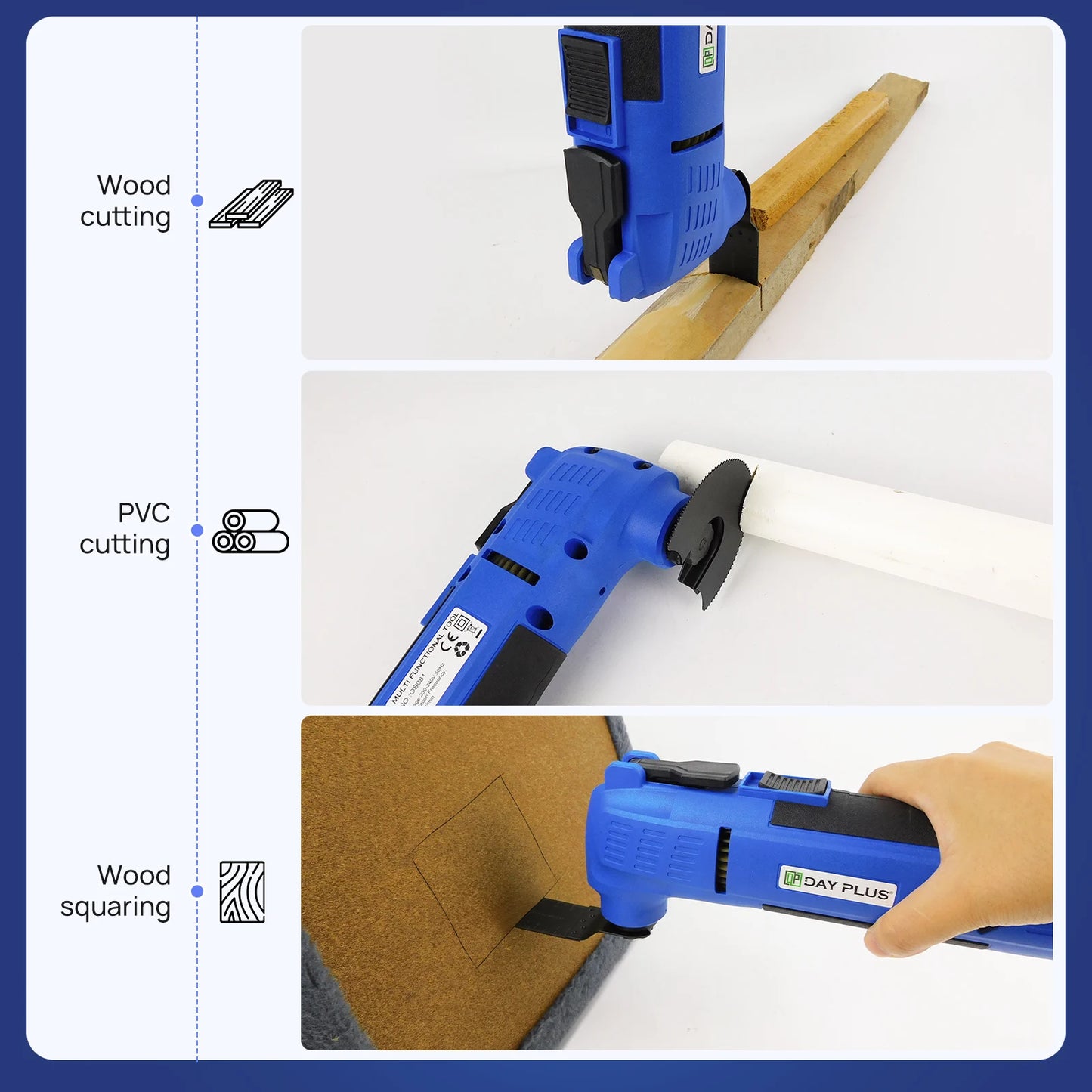 3800W Electric Corded Oscillating Multi Tool 22000RPM, 3°Oscillation Angle For Cutting, Sanding, Scraping, Quick-Fit