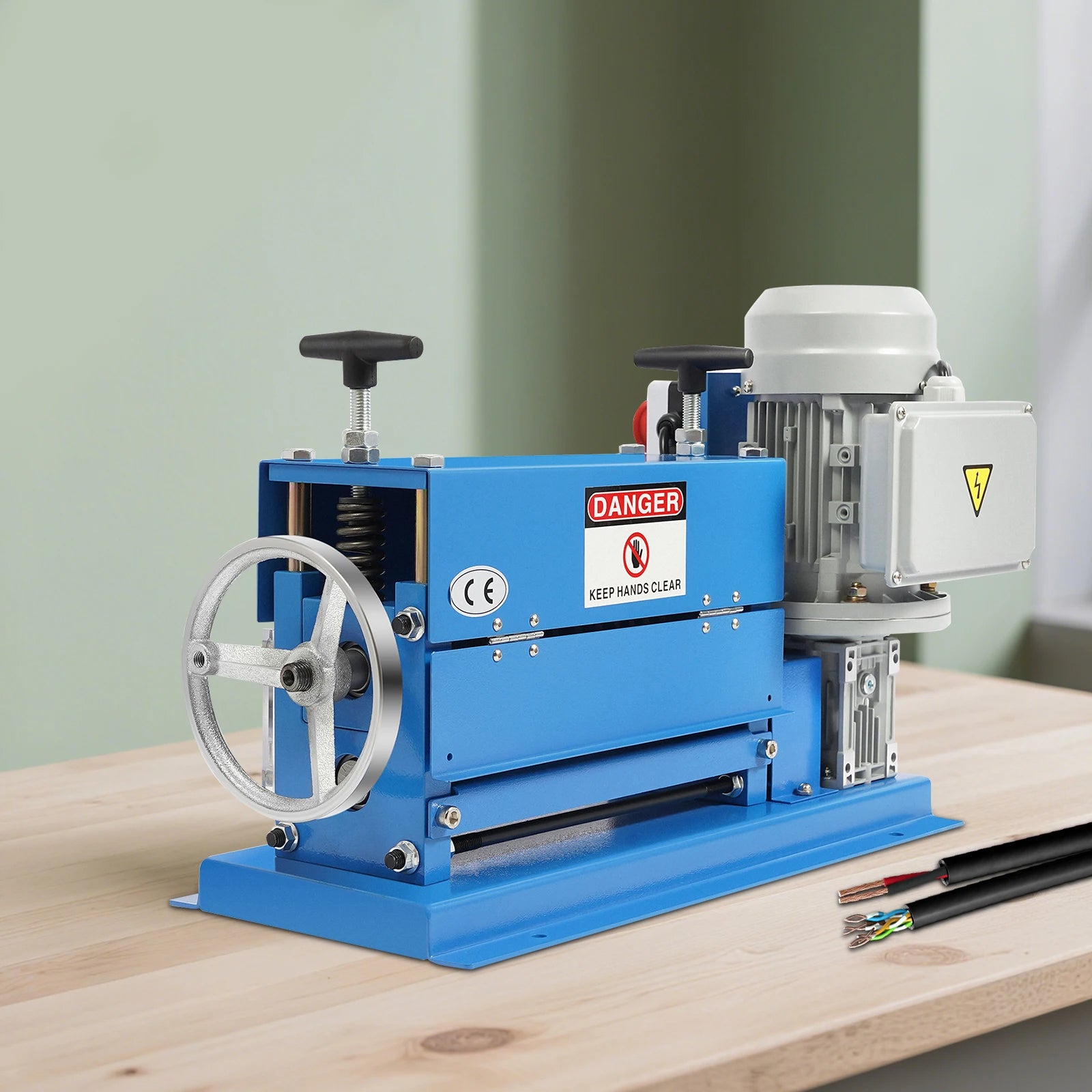 370W Automatic Industrial Wire Scrap Cable Stripping Stripper Machine For 1.5-38mm Diameter Cable Copper Recycling Processing Unit