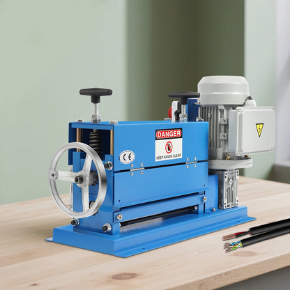 370W Automatic Industrial Wire Scrap Cable Stripping Stripper Machine For 1.5-38mm Diameter Cable Copper Recycling Processing Unit