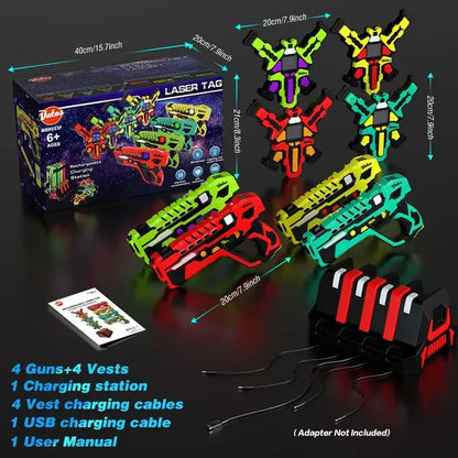 VATOS Laser Tag Battle Game Gun Set Electric Infrared Toy Guns Kids Infrared Laser Pistol For Boys Children Indoor Outdoor Game