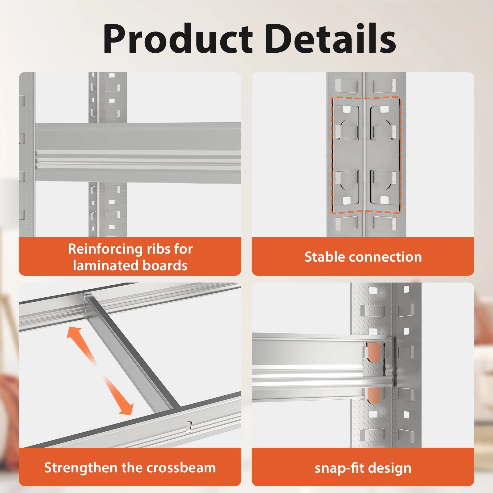 Heavy Duty 5 Tier Garage Shelving Unit Shed Warehouse Workshop Office Storage Shelves Metal Racking, Adjustable