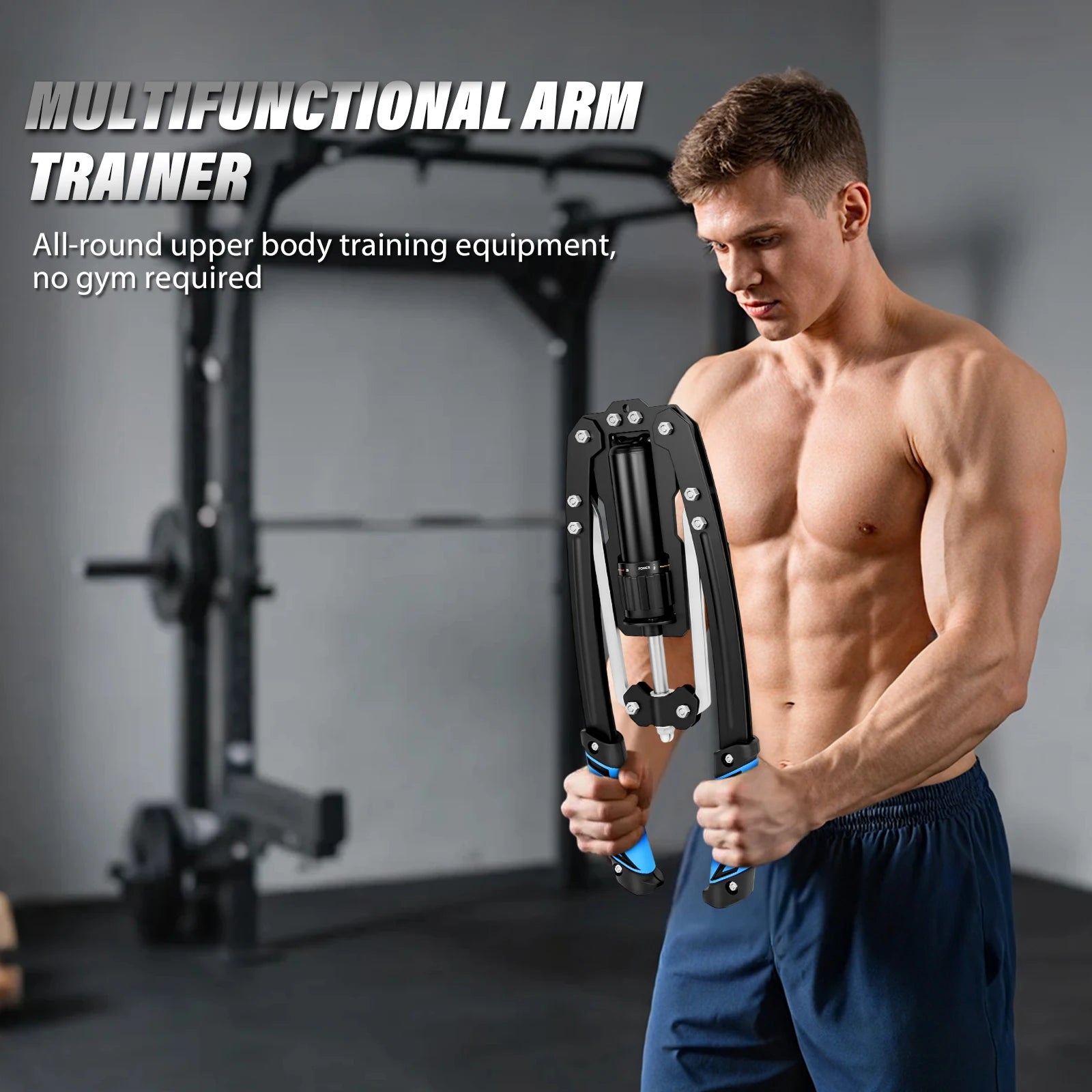 Power Twister, Adjustable Hydraulic Resistance Weight Training Spring Chest Exerciser Expander 10-200Kg, Fitness Arm Exercise Equipment