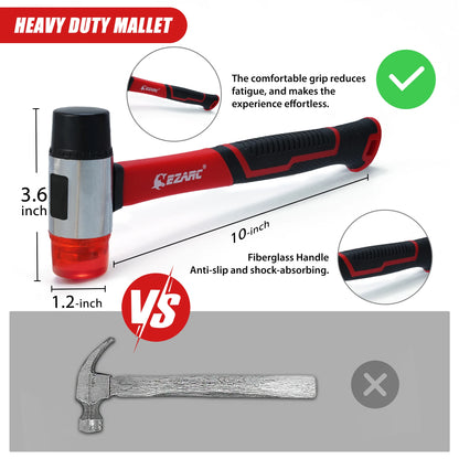 EZARC 55PCS Flooring Tools for Vinyl Plank & Laminate with Heavy Duty Pull Bar, Tapping Block, Knee Pads, Nail Puller, Spacers