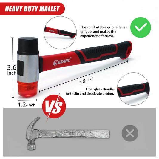EZARC 55PCS Flooring Tools for Vinyl Plank & Laminate with Heavy Duty Pull Bar, Tapping Block, Knee Pads, Nail Puller, Spacers