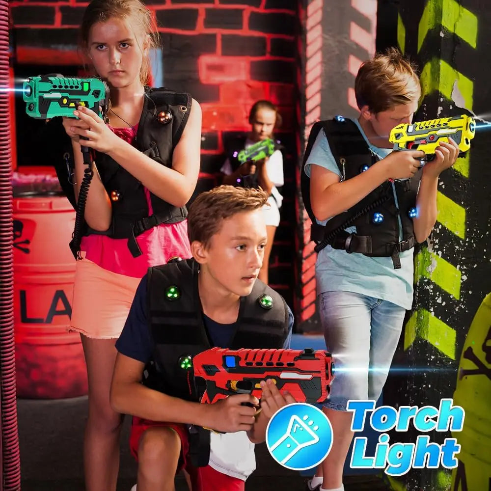 VATOS Infrared Laser Tag Guns Set Toy Electric Pistol Battle Game Boys Girls Kids Group Indoor Outdoor Fun Christmas Birthday Gifts