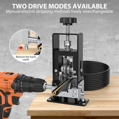 Wire Stripper 2-25Mm Tool Wire Stripper Machine for Hand Crank or Drill Powered Manual Can Be Fixed or Removed Cable Stripper