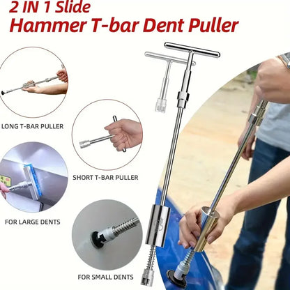 Super PDR Tool Kit, Professional Dent Puller Repair Kit,Complete Auto Body Hail With Glue Gun PDR Light