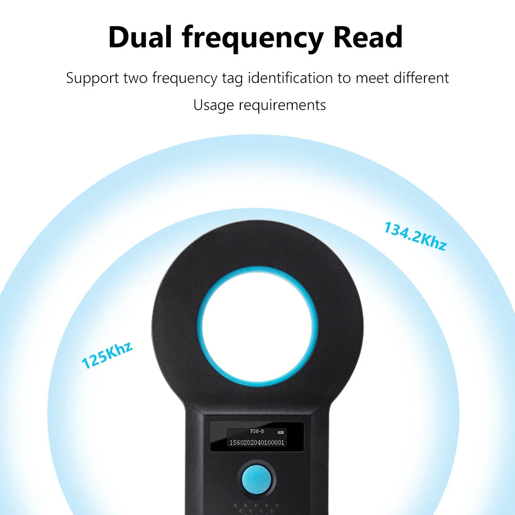 Handheld Animal Pet Microchip Reader EMID FDX-B(ISO11784/85) Animal RFID EMID Reader Pet Chip ID Scanner for Cat Dog Pet Animal