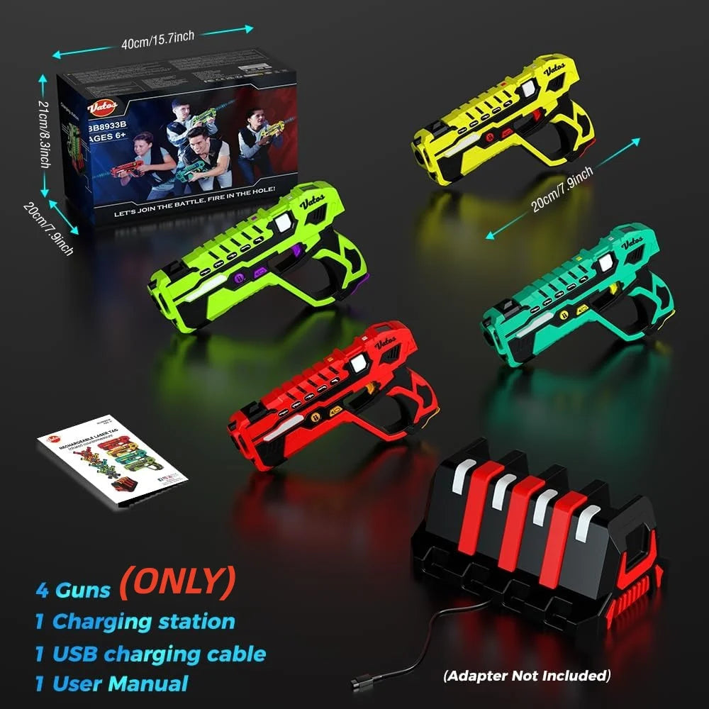 VATOS Infrared Laser Tag Guns Set Toy Electric Pistol Battle Game Boys Girls Kids Group Indoor Outdoor Fun Christmas Birthday Gifts