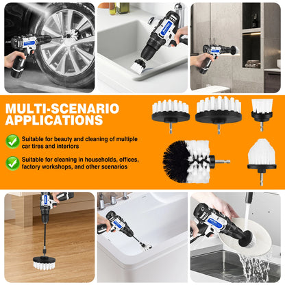 2-In-1 Cordless Drill & Electric Spin Scrubber Cleaning Brush Combi Set With Battery And Charger 25+1 Keyless