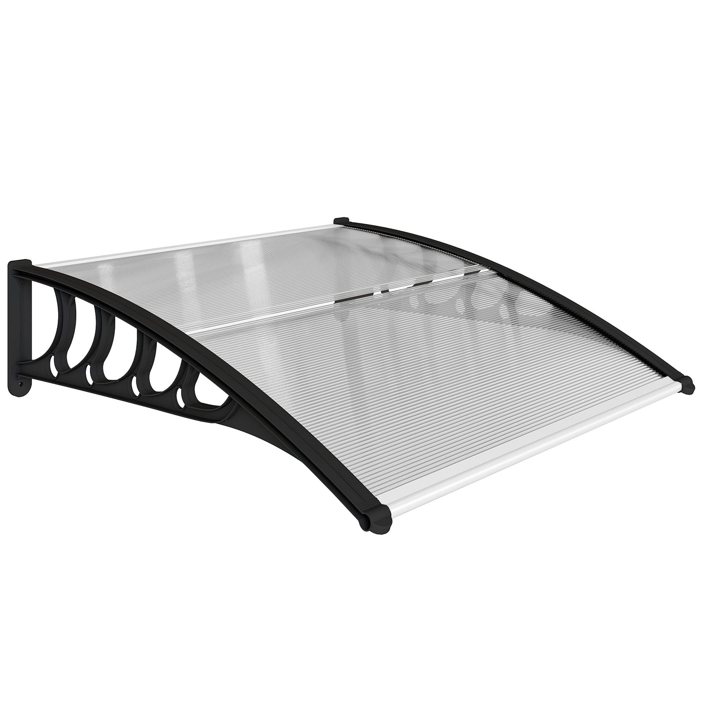 Front Door Canopy, Outdoor Awning, Rain Shelter for Window, Porch and Front/Back Door, 103 x 96.5 cm, Clear