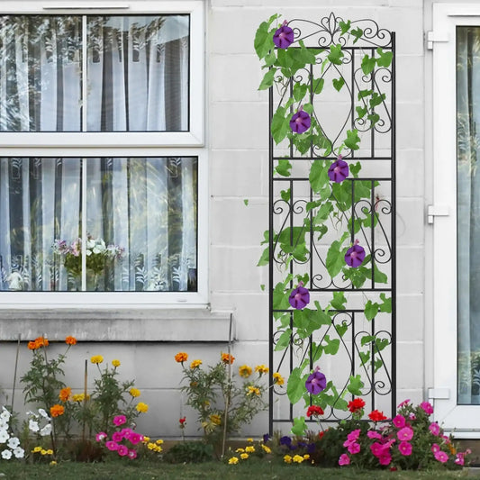 Pack Of 2 Tall Garden Trellis for Climbing Plants Metal Plant Support Fence Rustproof 