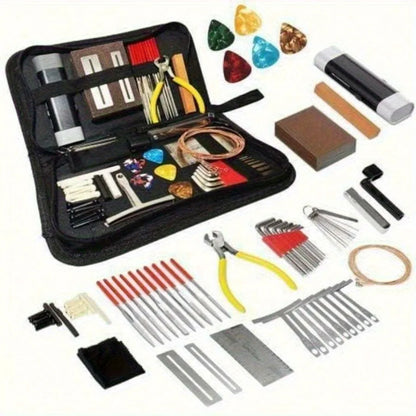 2026 72PCS Guitar Repair Tool Kit Guitar Maintenance Tool Set for Guitar Ukulele Bass Banjo Luthier Tools Guitar Repair Tool Kit