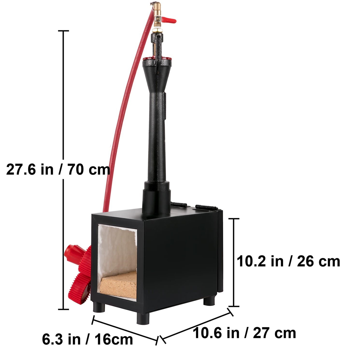 DE Gas Propane Forge round Square Blacksmith Melting Furnace 1/2/3 Burner for Knife & Metal Tool Making Gas Forge Kit