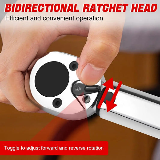 Ratchet Torque Wrench 28-210Nm, 1/2" Wheel Bolt Wheel Nut Wrench Incl. Extension & Wheel Bolt Sockets 17mm / 19mm / 21mm