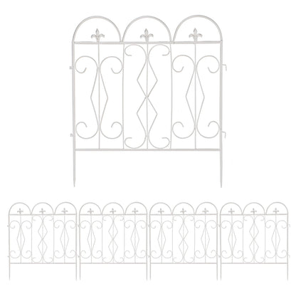 5 Pieces Outdoor Rustproof Metal Garden Border Fence Landscape Wire Fencing