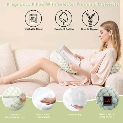 Pregnancy Pillow For Pregnant Women, Soft Body Pillow, Support for Back, Hips, Legs,Maternity Pillow Cushion Sleeper Helper