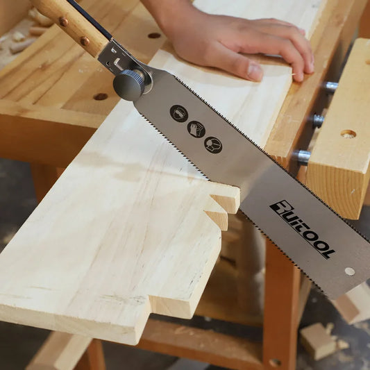 SK-5 Steel Blade Flexible Wood Working Pull Hand Saw, Ergonomic Design Keyless Blade Change Perfect For Woodworking