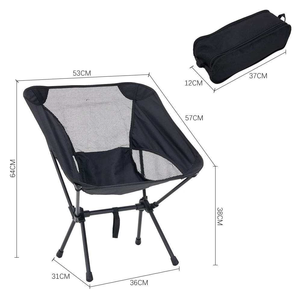 Portable Folding Camping Chair For Camping, Hiking Fishing, Beach Days